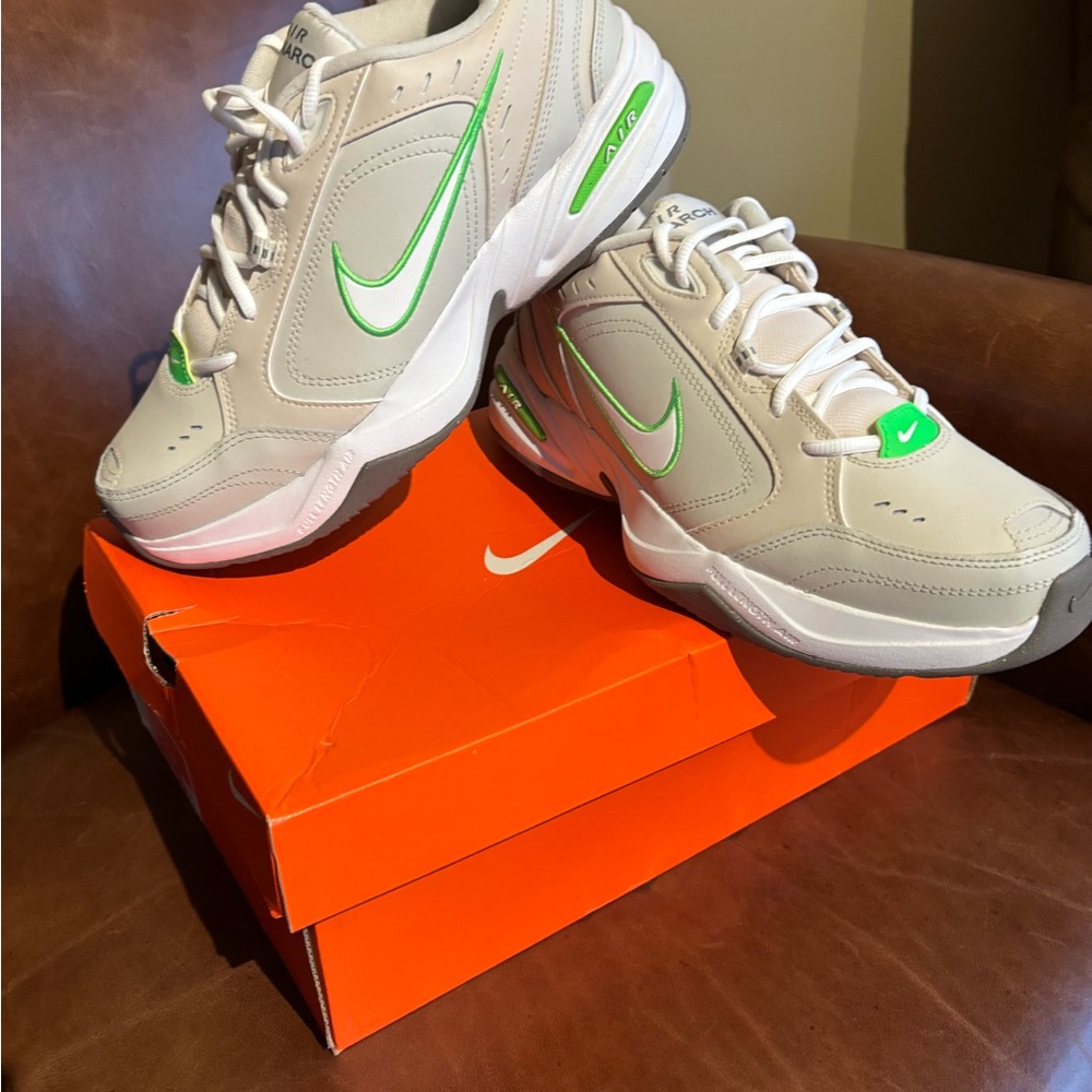 Nike Air Monarch IV in Light Bone and Overwood